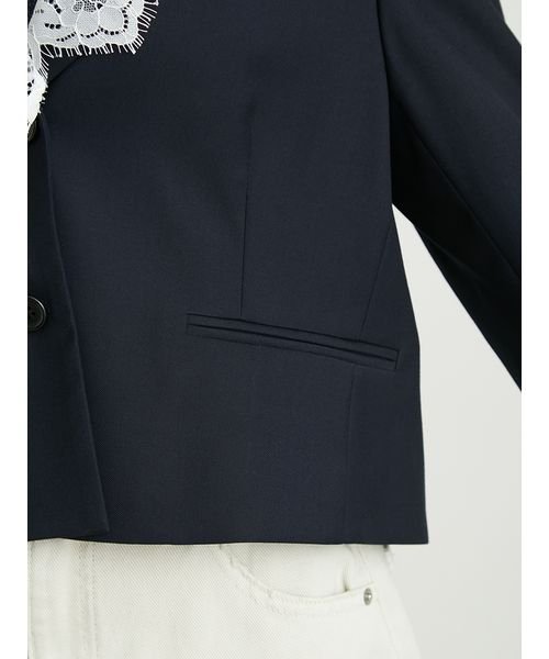 レースカラーシングルジャケット 予めご了承ください