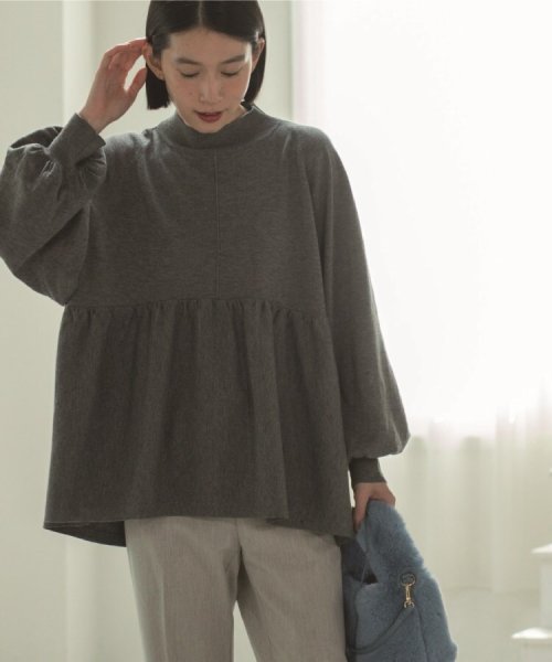 ハイネックギャザーペプラムニット【洗える】 人気・おすすめ｜使いやすい・旅行におすすめ 品質保証 全国発送 正規品・日本国内発送・安心保証付き