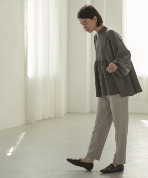 ハイネックギャザーペプラムニット【洗える】 人気・おすすめ｜使いやすい・旅行におすすめ 品質保証 全国発送 正規品・日本国内発送・安心保証付き