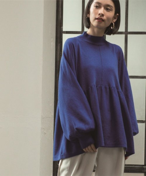 ハイネックギャザーペプラムニット【洗える】 人気・おすすめ｜使いやすい・旅行におすすめ 品質保証 全国発送 正規品・日本国内発送・安心保証付き