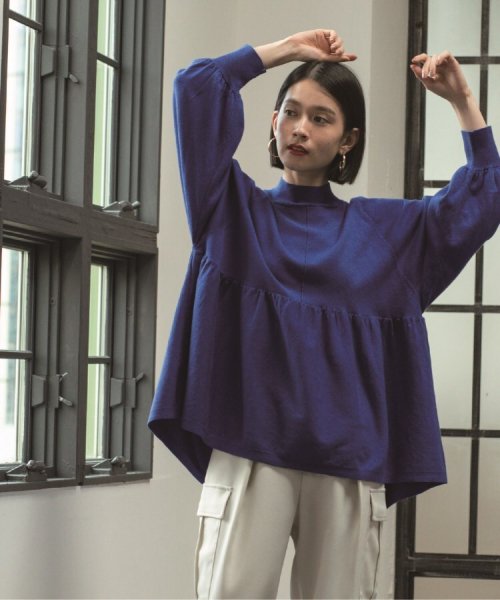 ハイネックギャザーペプラムニット【洗える】 人気・おすすめ｜使いやすい・旅行におすすめ 品質保証 全国発送 正規品・日本国内発送・安心保証付き