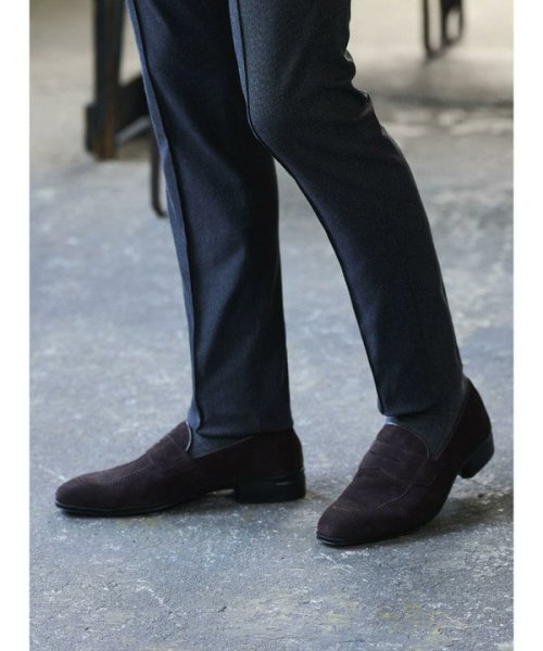 リアルレザースウェードコインローファー 5cm