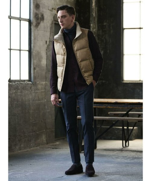 リアルレザースウェードコインローファー 5cm