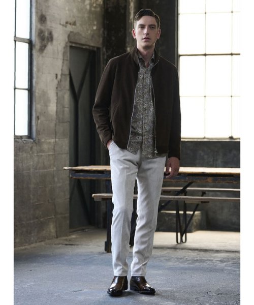 ラムスエードスタンドカラーブルゾン エクセラ