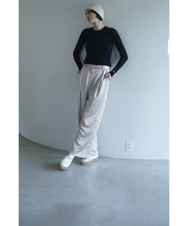 SATIN SLACKS PANTS(505728259) | クラネ(CLANE) - MAGASEEK