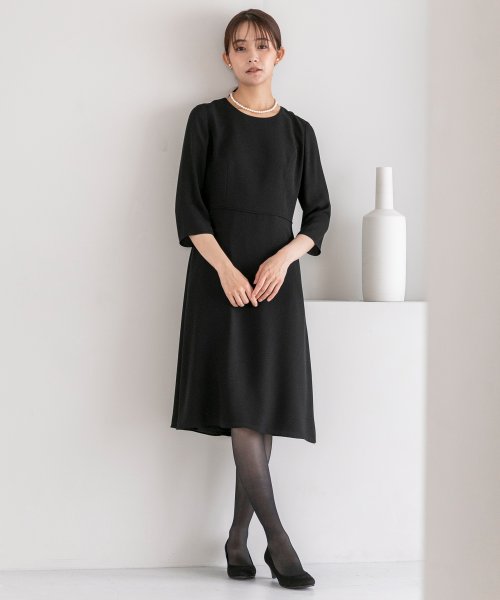 喪服】ノーカラージャケット＆フレア レディースワンピース＜大きい  