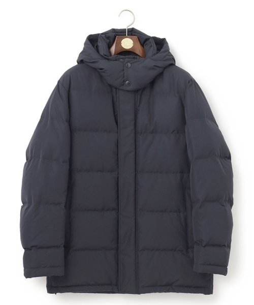 【ビジネス対応可】ベーシックタフタ ダウンコート / デタッチャブルフード 