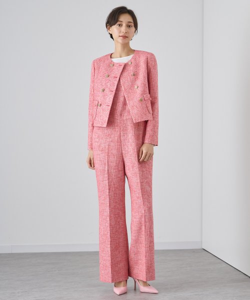 【Eternal Line 2024】メランジツイードノーカラー ジャケット Eternal Line なし