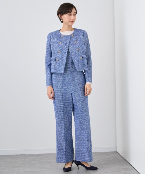 【Eternal Line 2024】メランジツイードノーカラー ジャケット Eternal Line なし