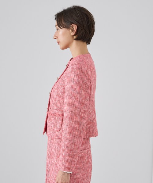 【Eternal Line 2024】メランジツイードノーカラー ジャケット Eternal Line なし