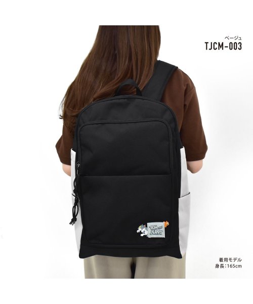 RUNNER(ランナー)/トムとジェリー リュック デイパック 大容量 30L a4 黒 ロゴ 撥水 前 サイド 背面 ポケット 付き シンプル 女子 男子 女の子 男の子 男女兼用 女/img02