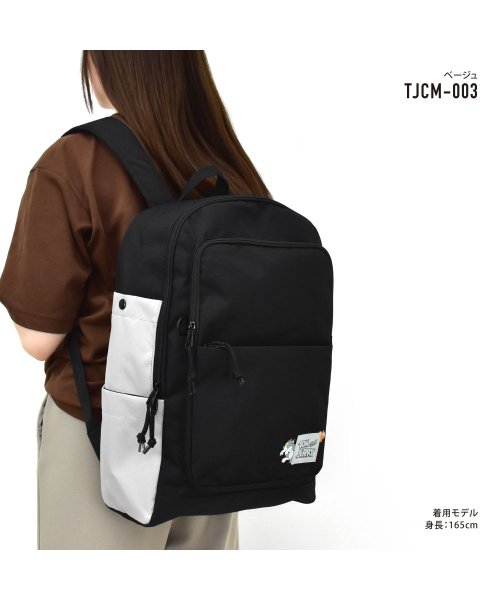 RUNNER(ランナー)/トムとジェリー リュック デイパック 大容量 30L a4 黒 ロゴ 撥水 前 サイド 背面 ポケット 付き シンプル 女子 男子 女の子 男の子 男女兼用 女/img03