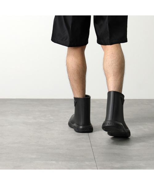 PRADA 美品✨レインブーツ 長靴 黒 三角ロゴプレート 著しい 39
