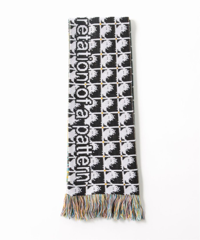 ジャガードニットマフラーMontmartre New York Yin＆Yang scarf