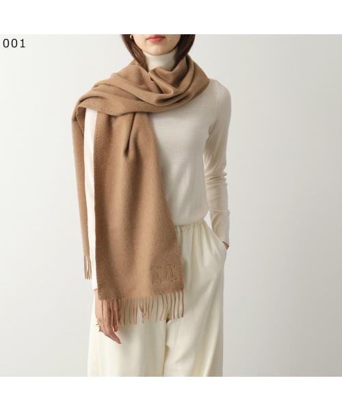 MAX MARA マフラー WKCLARA ロゴ刺繍 キャメル MAX MARA マフラー WKCLARA ロゴ刺繍