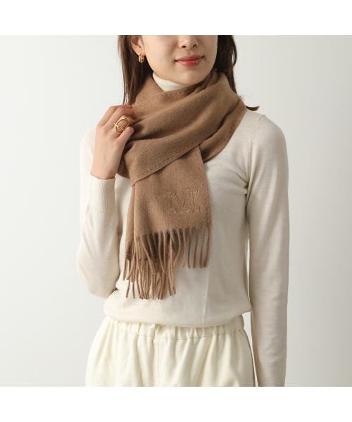 MAX MARA マフラー WKCLARA ロゴ刺繍 キャメル MAX MARA マフラー WKCLARA ロゴ刺繍