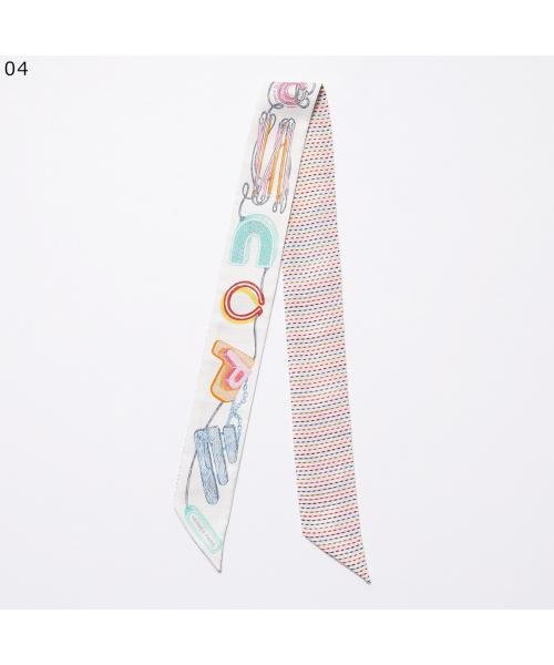 HERMES ツイリー スカーフ 853954S シルク ステッチ 刺繍 HERMES ツイリー スカーフ 853954S シルク ステッチ