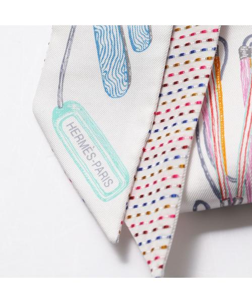 HERMES ツイリー スカーフ 853951S シルク ステッチ 刺繍入り エルメス Hermes HERMES ツイリー スカーフ 853951S シルク