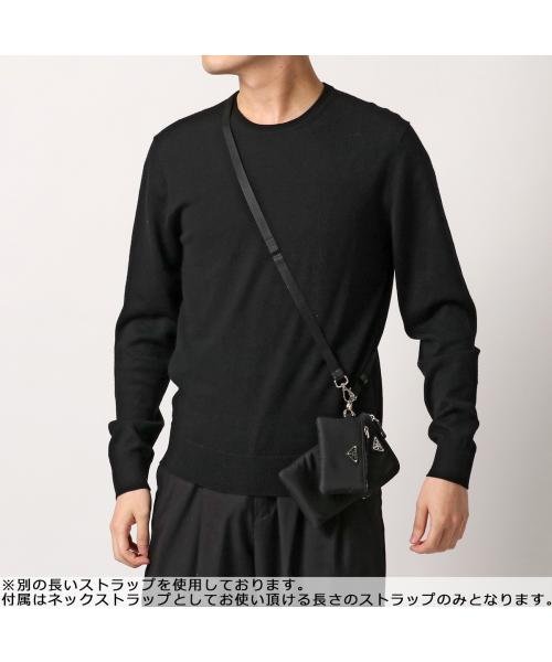 美品PRADAセール ネックストラップ ポーチ ナイロンポーチ コイン 
