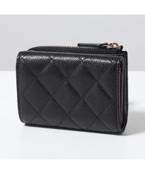 CHANEL(シャネル)/CHANEL 三つ折り財布 AP3177 B10583 マトラッセ キャビア/img03