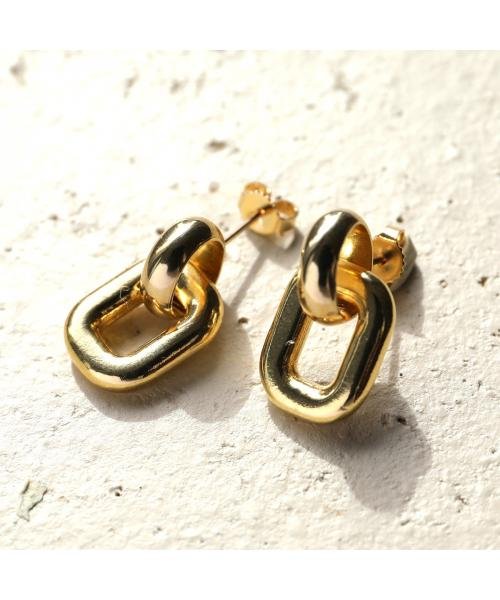 LAURA LOMBARDI(ローラロンバルディ)/LAURA LOMBARDI ピアス GRECA EARRINGS スクエア フープ/img01