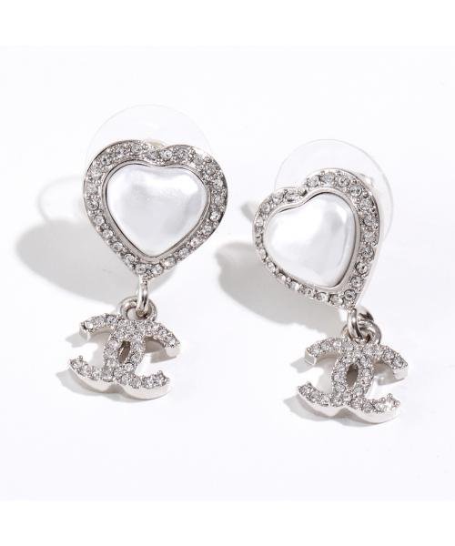 CHANEL ピアス ABB634 B14143 ハート パール ラインストーン CHANEL ピアス ABB634 B14143 ハート