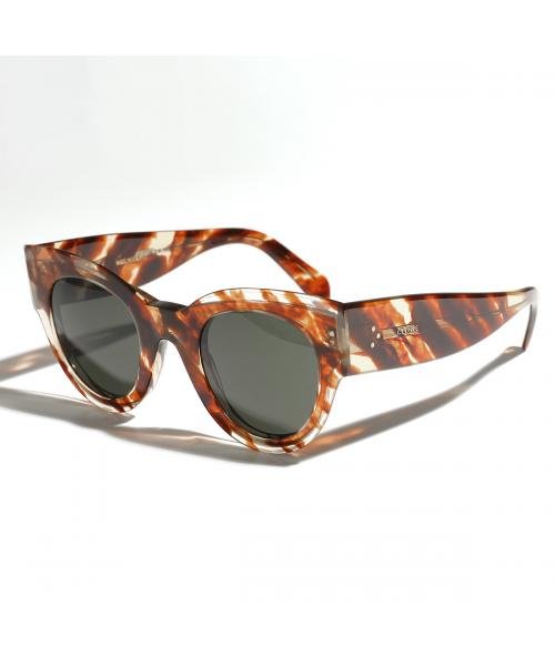 CELINE サングラス CL40008I フォックス型 ロゴ CELINE サングラス CL40008I フォックス型