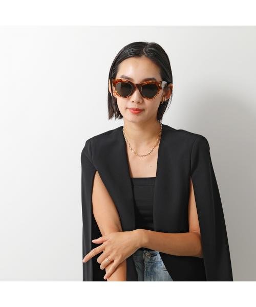 CELINE サングラス CL40008I フォックス型 ロゴ CELINE サングラス CL40008I フォックス型