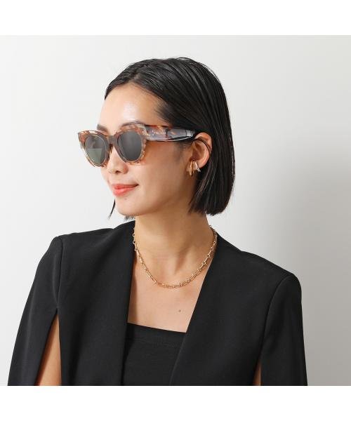 CELINE サングラス CL40008I フォックス型 ロゴ CELINE サングラス CL40008I フォックス型