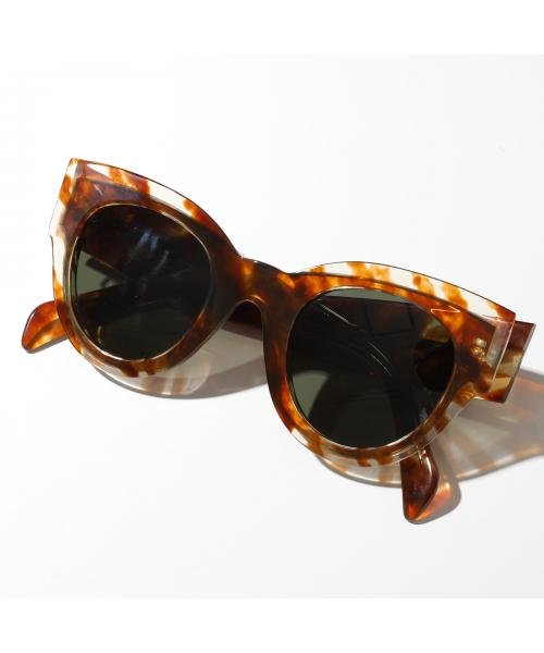 CELINE サングラス CL40008I フォックス型 ロゴ CELINE サングラス CL40008I フォックス型