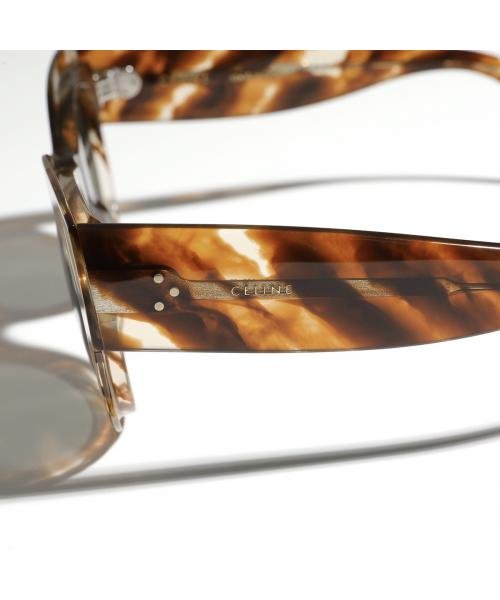 CELINE サングラス CL40008I フォックス型 ロゴ CELINE サングラス CL40008I フォックス型