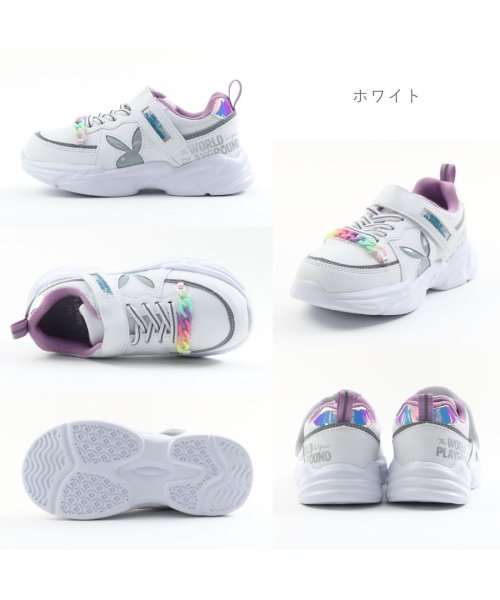 FOOT PLACE(フットプレイス)/プレイボーイ PLAY BOY キッズ 女の子 スニーカー 厚底 超軽量 紫外線で色が変わる！ EC－PB602K/img05