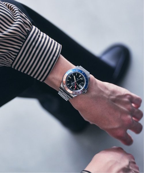 【NAVAL WATCH Produced by LOWERCASE】別注 GMT SUNSHADE WATCH NAVAL by LOWERCASE Produced 316L　ステンレス素材