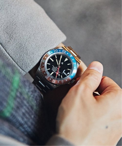 【NAVAL WATCH Produced by LOWERCASE】別注 GMT SUNSHADE WATCH NAVAL by LOWERCASE Produced 316L　ステンレス素材