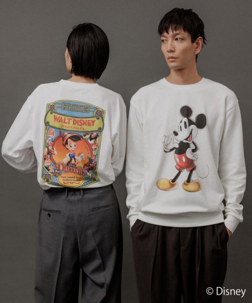 ADAM ET ROPE'(アダム　エ　ロペ)/【Disney100】別注ロングスリーブTシャツ / ピノキオ / ふしぎの国のアリス / ユニセックス/img01