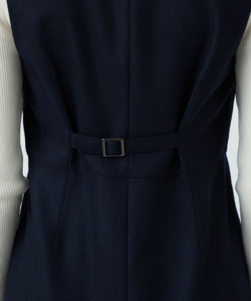 ストレッチボタニー Vネックジャンパースカート 