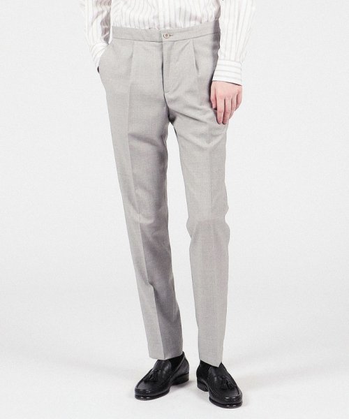 INCOTEX ウール ハーフシャーリング1プリーツスラックス 