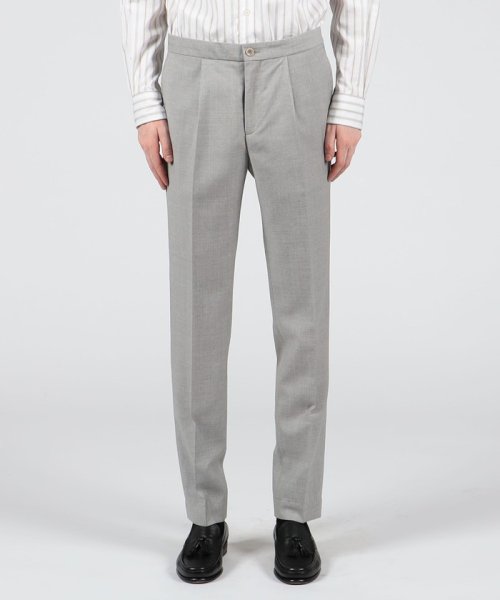 INCOTEX ウール ハーフシャーリング1プリーツスラックス 