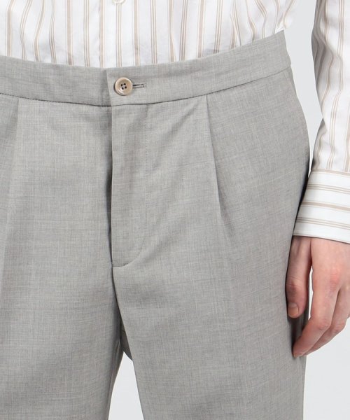 INCOTEX ウール ハーフシャーリング1プリーツスラックス 