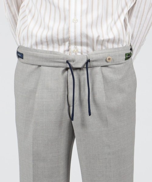 INCOTEX ウール ハーフシャーリング1プリーツスラックス 