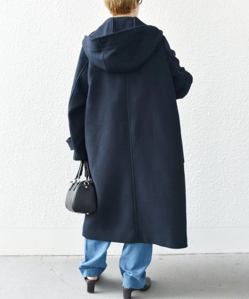 SHIPS any: メルトン ロング ダッフル コート 