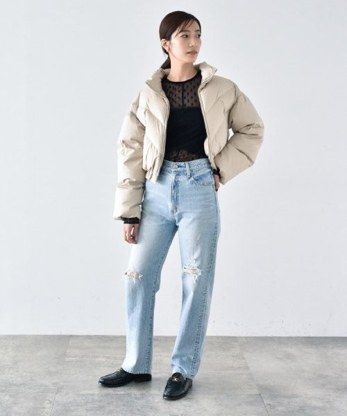 CODE A | cropped down jacket CODE