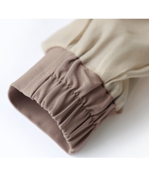 オーガンジースリーブタックフレアトップス＆シークレットゴム・スリムテーパードパンツ（ボウタイ付き）(PA1322) スリムテーパードパンツ ボウタイ付き PA1322 トップス パンツ オーガンジースリーブタックフレアトップス＆シークレットゴム Sleeve Tuck Flare Pants tapered 7号 9号 11号 13号 15号 17号 19号 95％　ポリウレタン