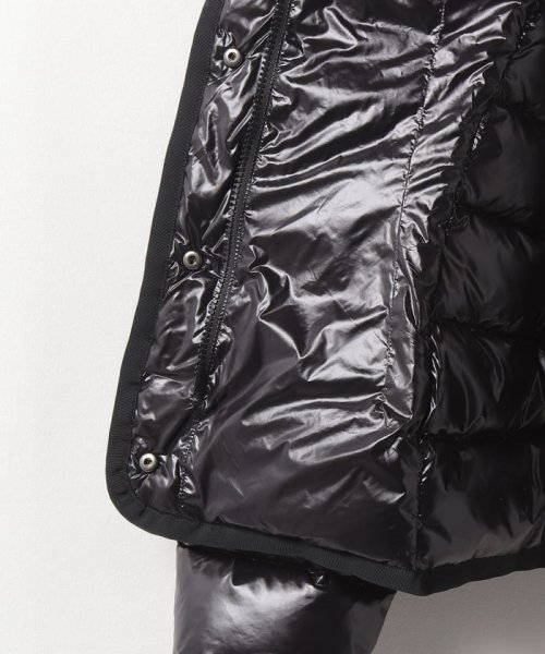 【大きいサイズ】グログラントリミング立体ダウンジャケット 