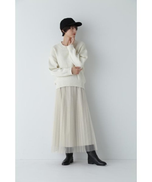 スクエアドットチュールスカート 