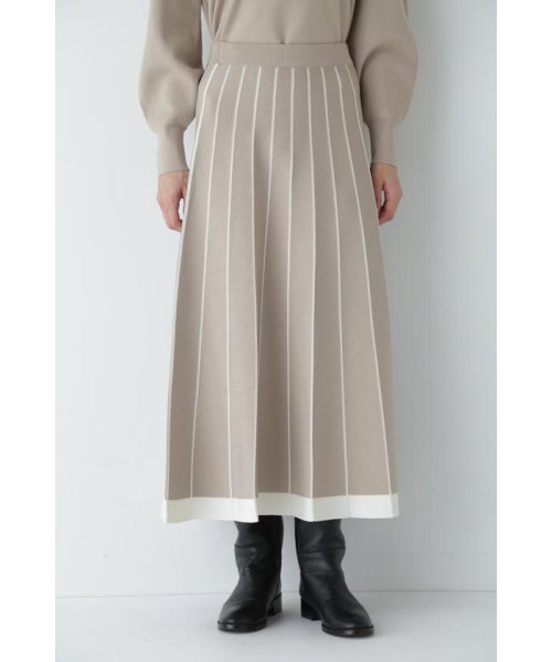 ライン入りニットスカート ライン入りニットスカート XU1806732242(13750円)