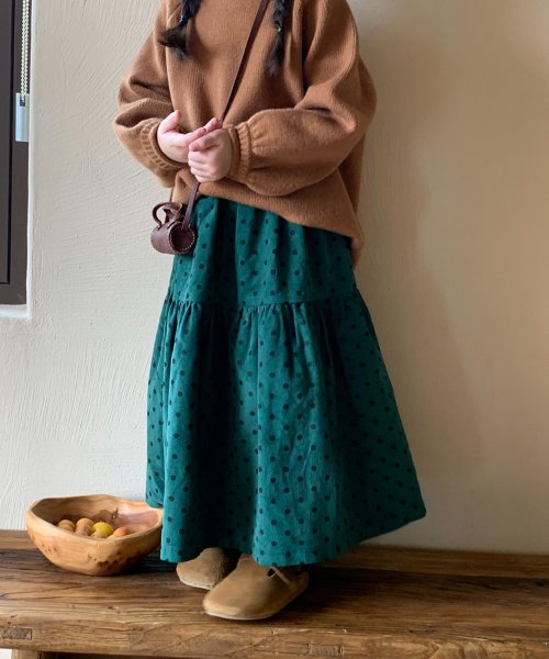 aimoha(aimoha（アイモハ）)/【aimoha－KIDS－】韓国子供服　ドット柄ロングスカート/img09