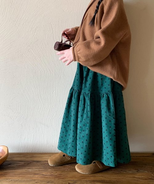 aimoha(aimoha（アイモハ）)/【aimoha－KIDS－】韓国子供服　ドット柄ロングスカート/img11