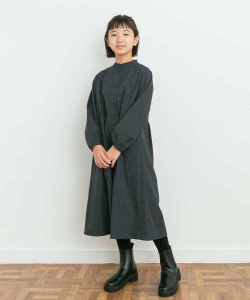 URBAN RESEARCH DOORS（Kids）(アーバンリサーチドアーズ（キッズ）)/『WEB/一部店舗限定』『親子リンク』チェックバルーンスリーブワンピース(KIDS)/img05