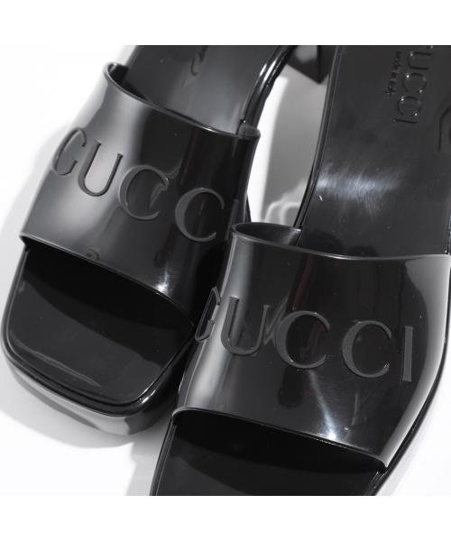 GUCCI サンダル 624730 J8700 ラバー スライド チャンキーヒール GUCCI サンダル J8700 ラバー スライド スクエアトゥ